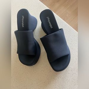 Brand new, Jeffrey Campbell, black slide wedges, never worn